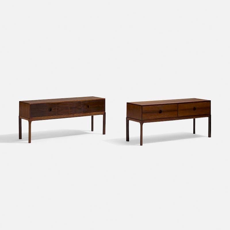 Appraisal: Aksel Kjersgaard cabinets pair Aksel Kjersgaard cabinets pair Aksel Kjersgaard