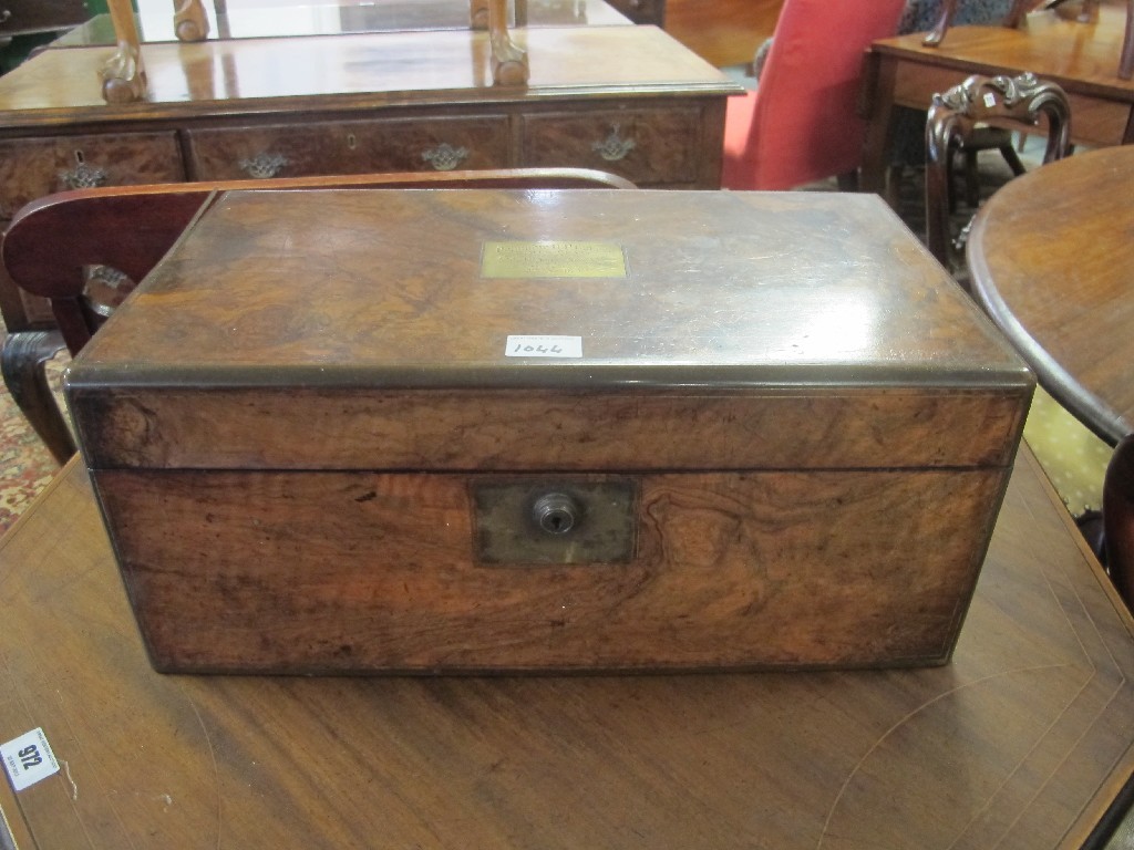 Appraisal: Victorian walnut lap desk