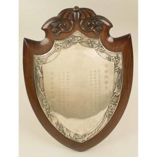 Appraisal: Presentation Chinese Plaque Presentation Chinese shield form plaque Presented to