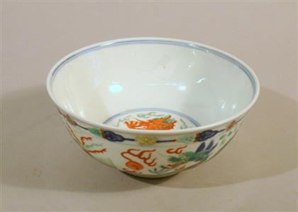 Appraisal: Chinese wucai bowl Guangxu mark th century Of U-shape with