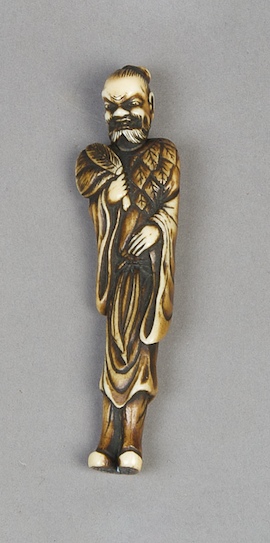 Appraisal: An Ivory Netsuke of a Man Height inches