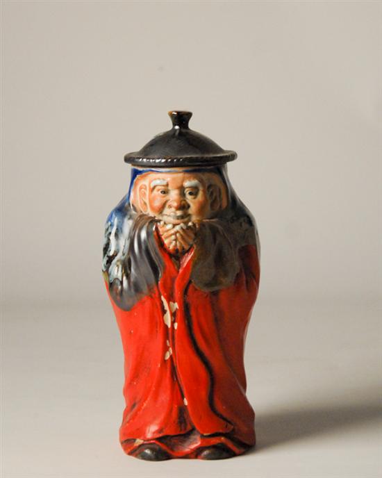 Appraisal: A L th C Japanese Pottery Teapot monk figure with