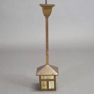 Appraisal: Single Pendant Brass Lantern Length inches