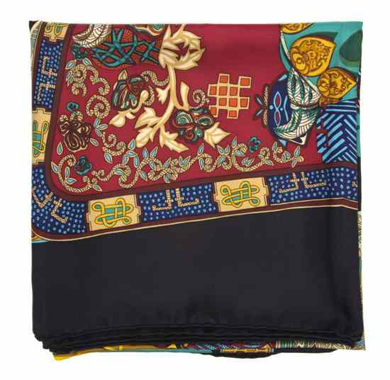 Appraisal: An Hermes Silk Scarf in a horse motif Labeled within