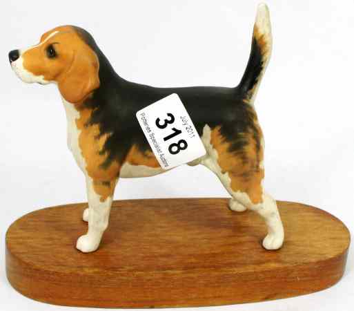 Appraisal: Beswick Connoisseur Beagle on Plinth Wendover Billy Model B Matt