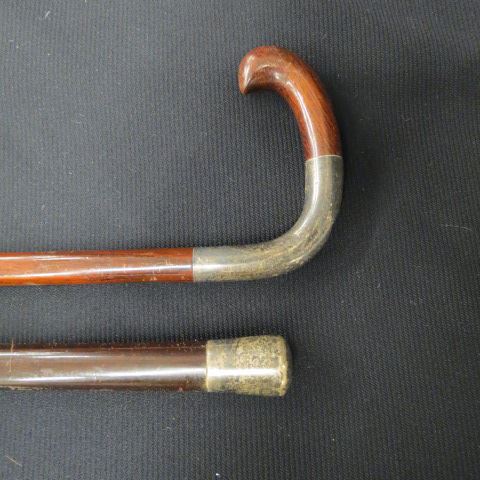 Appraisal: Sterling Handled Cane Walking Stick