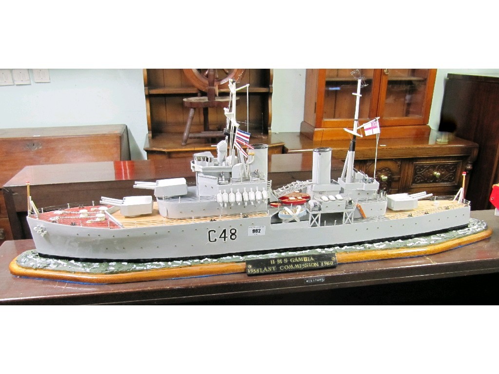 Appraisal: Hand built scale model of the light cruiser H M