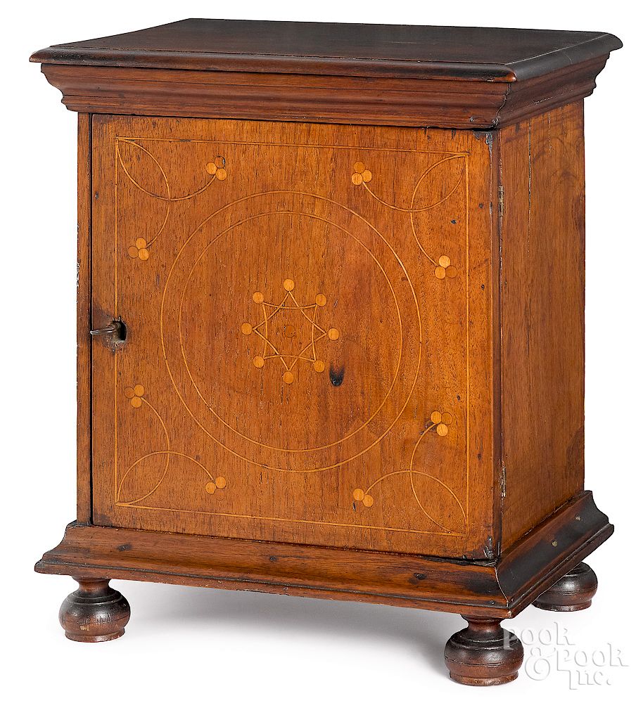 Appraisal: Chester County Pennsylvania walnut spice chest Exclusive on Bidsquare Chester