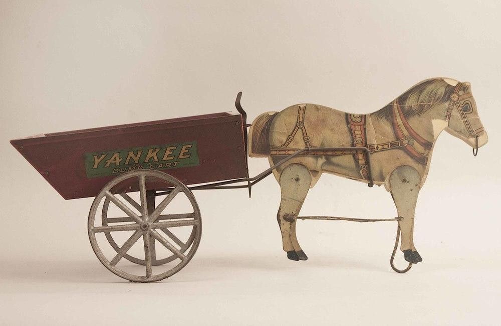 Appraisal: Yankee Dump Cart Toy Yankee Dump Cart horse drawn toy