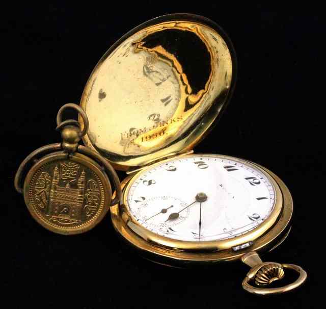 Appraisal: An ct yellow gold hunter pocket watch by Rolex the