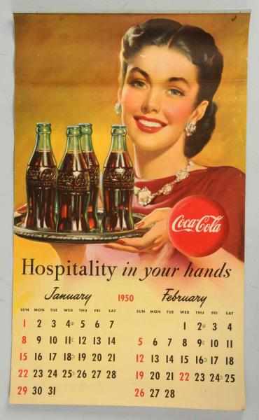 Appraisal: Coca-Cola Calendar Surface marks a few bends and tiny bottom