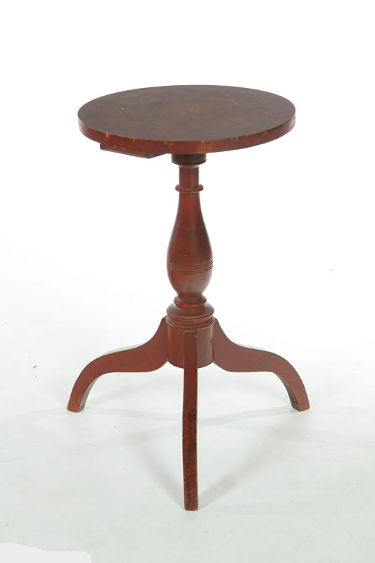 Appraisal: FEDERAL CANDLESTAND American early th century probably maple Round top