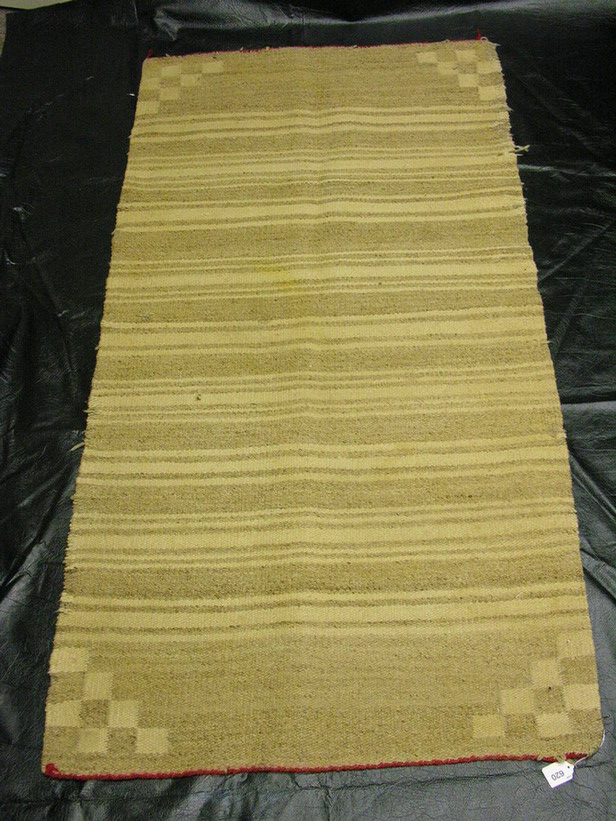 Appraisal: NATIVE AMERICAN RUG STRIPE MOTIF Wool on wool striped patter