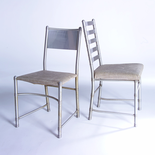 Appraisal: WARREN McARTHUR Two side chairs one with broad backslat and