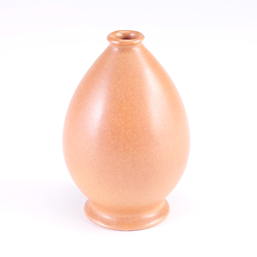 Appraisal: TECO Small ovoid vase covered in smooth matte brown glaze