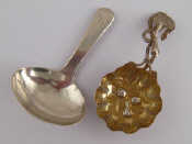 Appraisal: A Victorian silver caddy spoon with fruit embossed lobed bowl