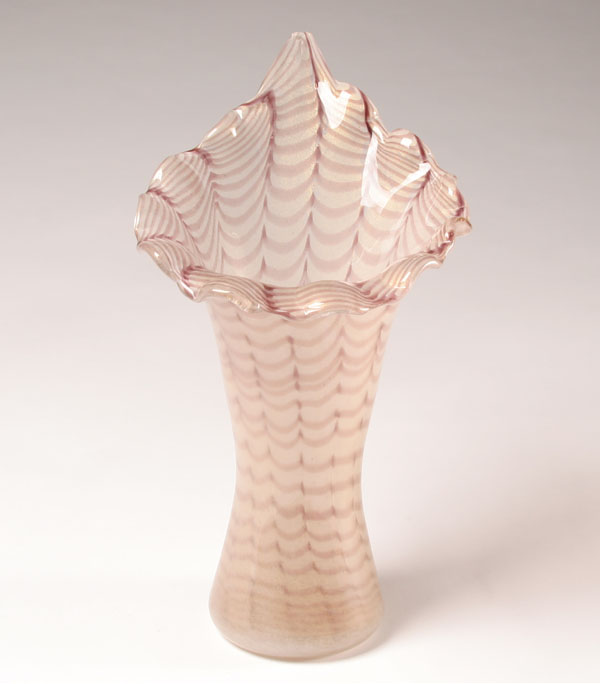 Appraisal: Barovier and Toso Zebrati glass vase designed by Ercole Barovier