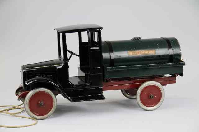 Appraisal: BUDDY 'L' TANK LINE TRUCK C 's pressed steel enclosed