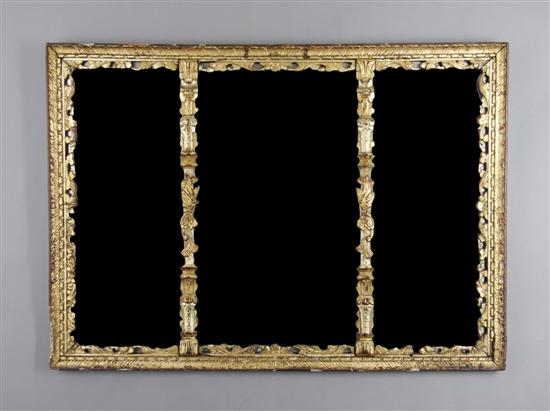 Appraisal: A Chinese Giltwood Mirror Height x width inches