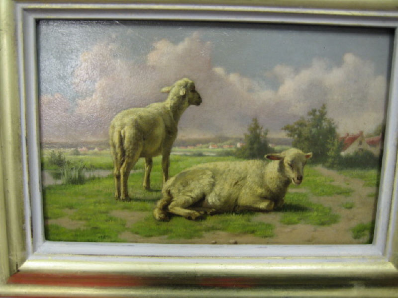 Appraisal: DUTCH SCHOOL TH CENTURY Pastoral landscape with two sheep and