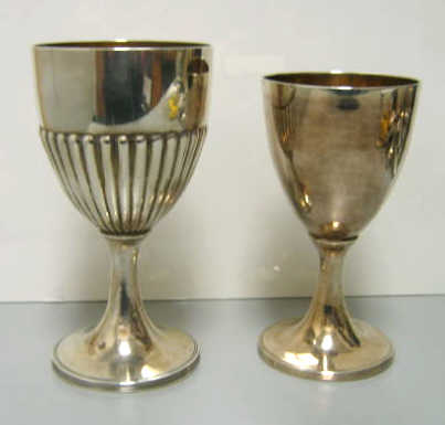 Appraisal: PETER ANN WILLIAM BATEMAN LONDON - Two English silver goblets