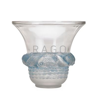 Appraisal: LALIQUE Piriac vase clear and frosted glass Condition Report