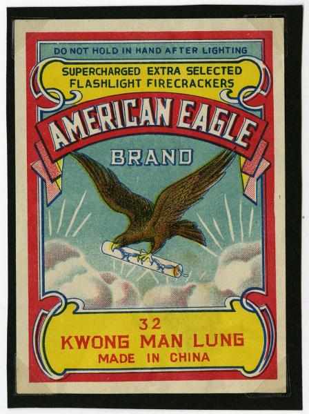 Appraisal: American Eagle -Pack Firecracker Label Class Manufactured by Kwong Man