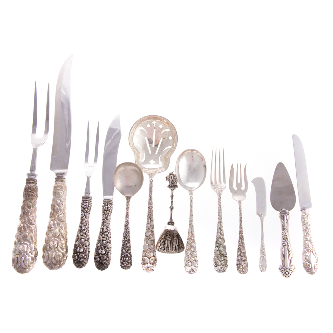 Appraisal: Schofield Baltimore Rose sterling -pc flatware comprising knives in L