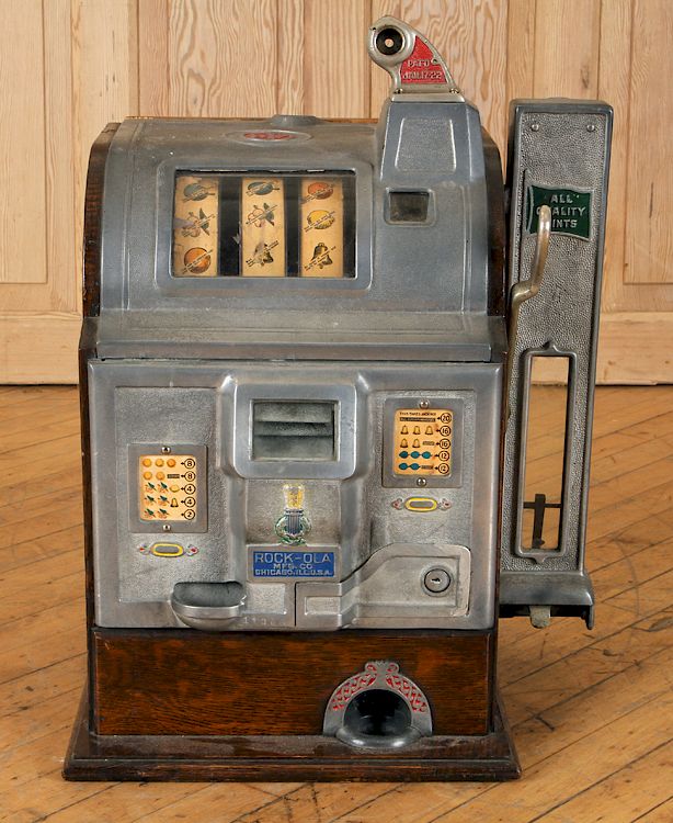 Appraisal: A FIVE CENT ROCK-OLA SLOT MACHINE CIRCA A five cent