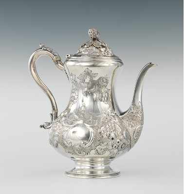 Appraisal: A Victorian Sterling Silver Tea Coffee Pot by Joseph Angell