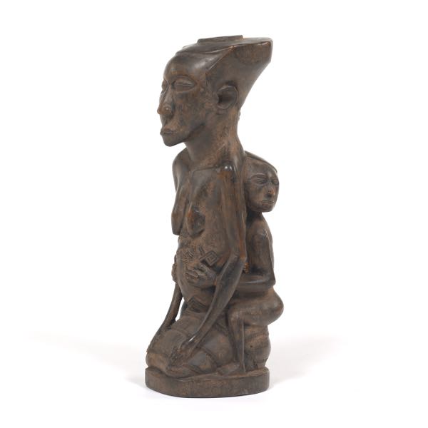 Appraisal: AFRICAN TRIBAL KUBA SCULPTURE x x Carved wood figure of