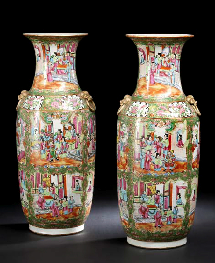 Appraisal: Large Pair of Chinese Export Porcelain Vases th century each