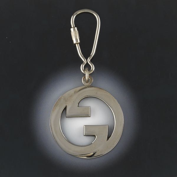 Appraisal: GUCCI STAINLESS STEEL KEY CHAIN Interlinked G logo carabiner for