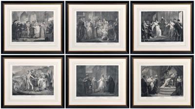 Appraisal: Six Shakespeare engravings quot Measure for Measure quot after Thomas