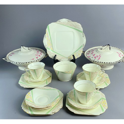 Appraisal: Collection of Art Deco china to include Tureens part tea