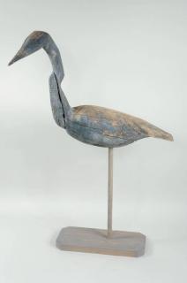 Appraisal: Folk Art Carved Painted Wood Blue Heron Decoy Folk art