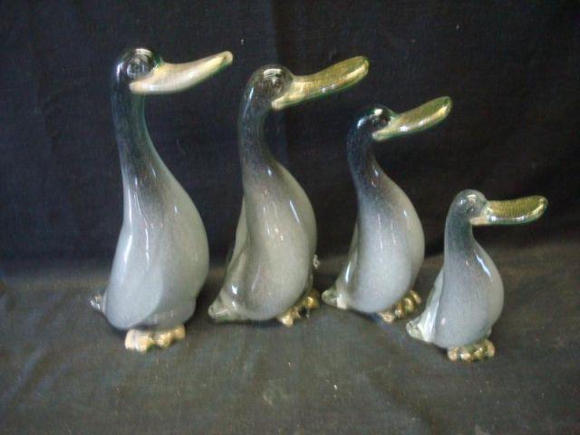 Appraisal: Group of Murano Glass Ducks and high