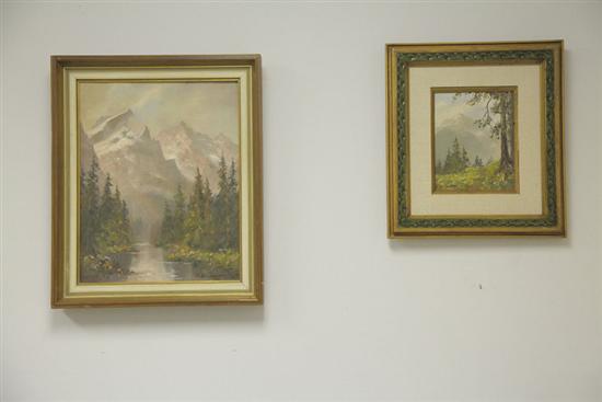 Appraisal: TWO LANDSCAPE PAINTINGS BY GERTRUDE GRIGOROV GERMAN AMERICAN TH CENTURY