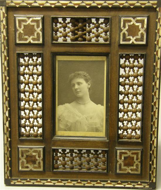 Appraisal: Late th century Anglo Indian photograph frame with bobbin turned