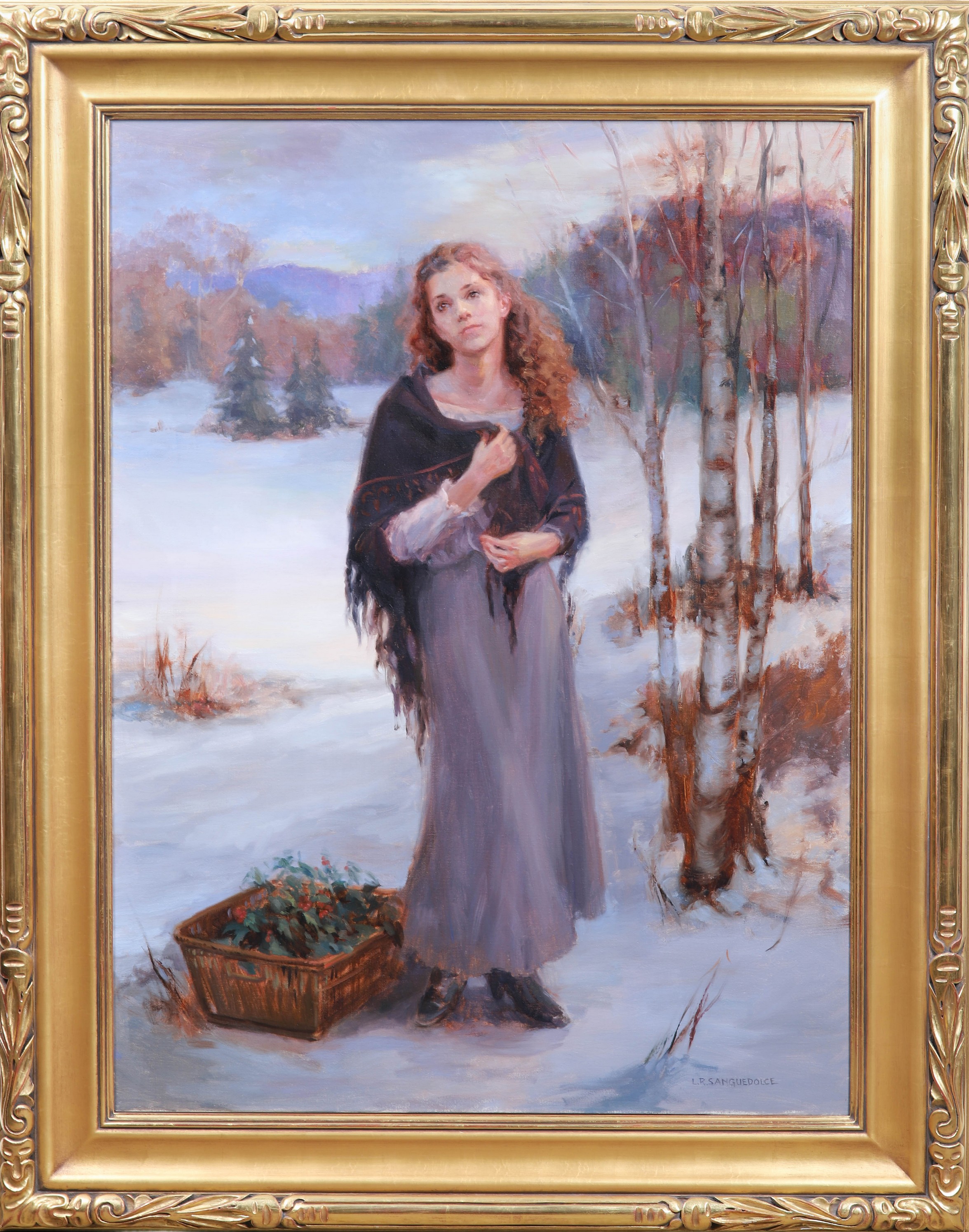 Appraisal: Lynn Sanguedolce th- st c American Painting Winter depicting a