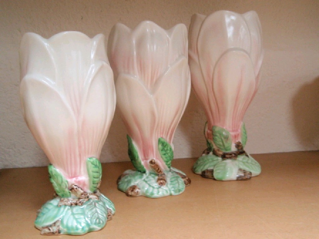 Appraisal: Three Sylvac flower bud vases