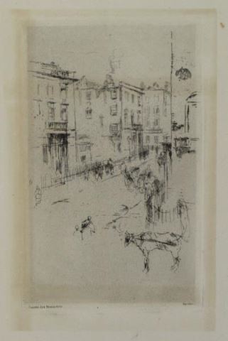 Appraisal: WHISTLER James A M Etching Alderney Street From Gazette des