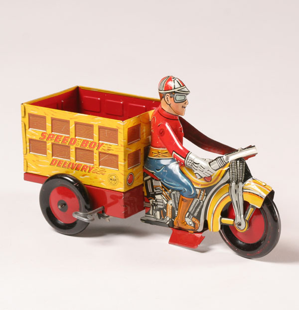 Appraisal: Marx tin litho key wind Speed Boy Delivery cycle L