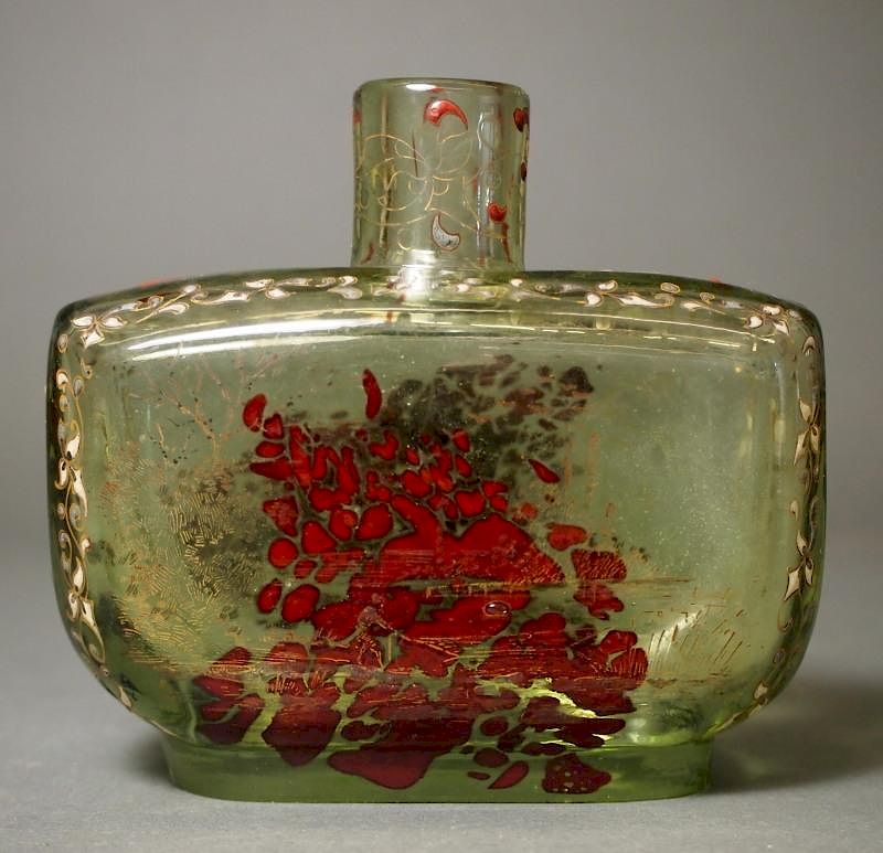 Appraisal: Galle Art Glass enameled perfume bottle A Galle enameled glass