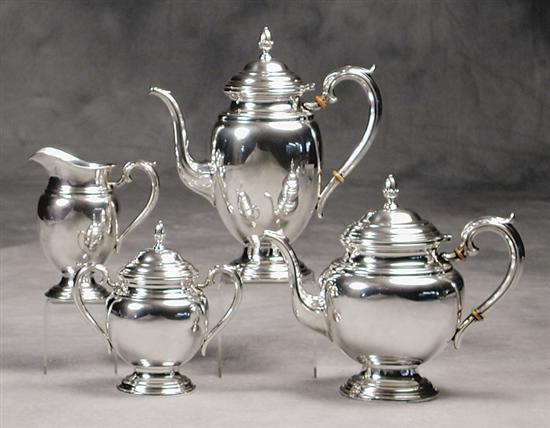 Appraisal: International sterling tea and coffee service th century'Lord Saybrook' pattern