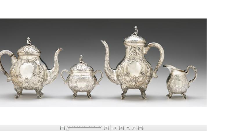 Appraisal: German four piece silver tea and coffee service late th