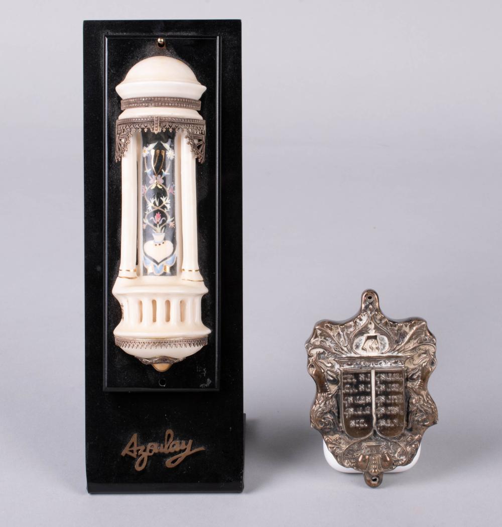 Appraisal: DANNY AZOULAY CERAMIC MEZUZAH CASE ON STAND AND HENRYK WINOGRAD