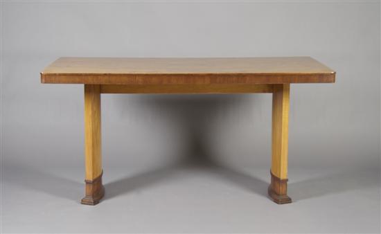 Appraisal: A Swedish Walnut Library Table Height x width x depth