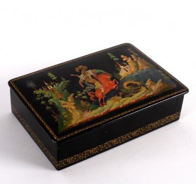 Appraisal: A Russian palekh box decorated by Aleksei Figurin - with