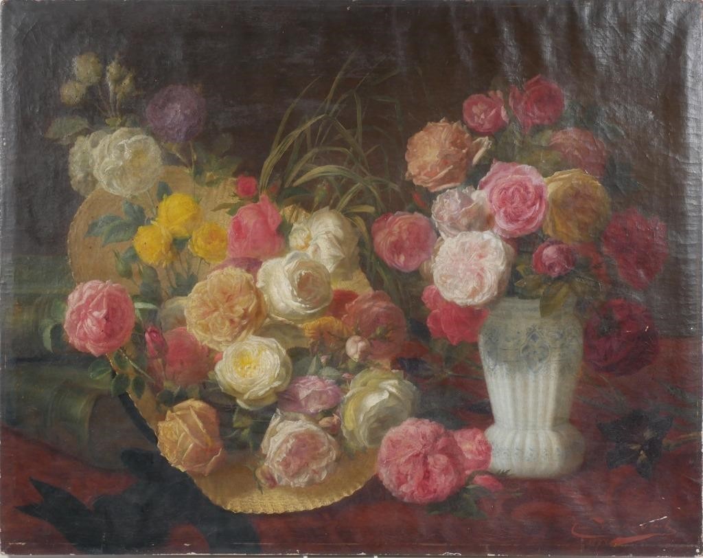 Appraisal: TH CENTURY DUTCH STILL LIFE FLORALOil on canvas floral still